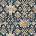 Flores geométricas azul